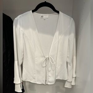 White Tie Front Blouse, Revolve, XS